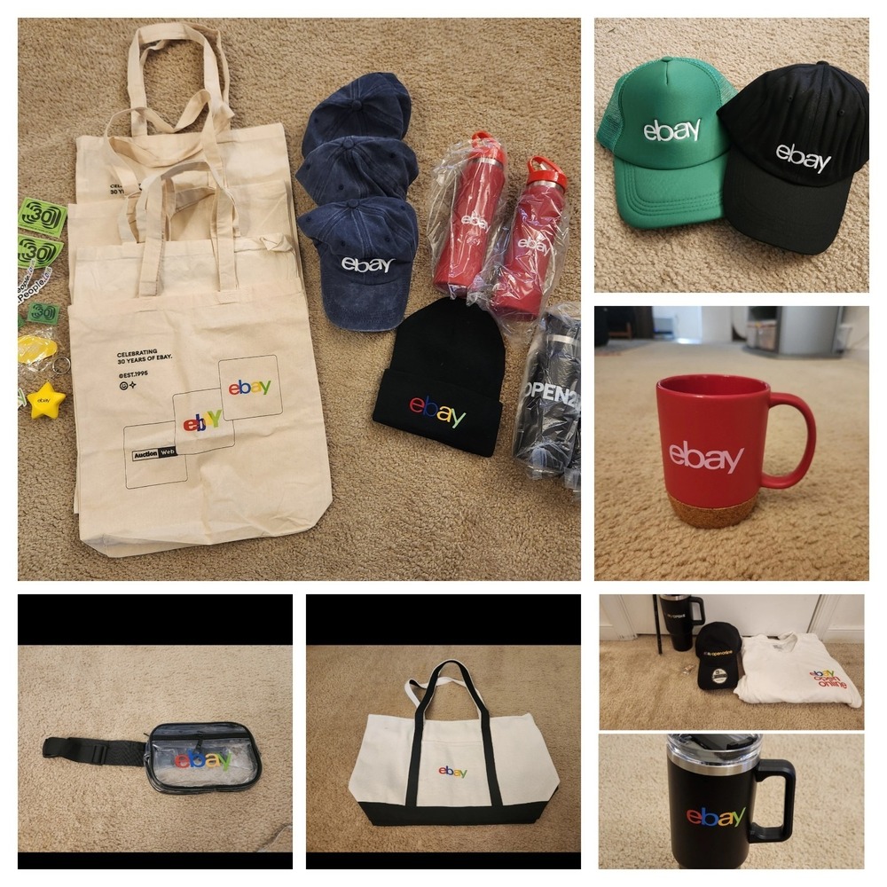 Ebay Online Swag Merch Advertisement Bags Tumblers Shirts Hats READ